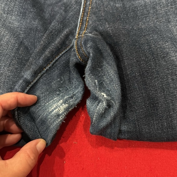 Judy Blue Ankle Cropped Blue Jeans with Distressed Look - Picture 2 of 6